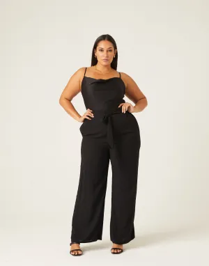 Plus Size Belted Casual Pants