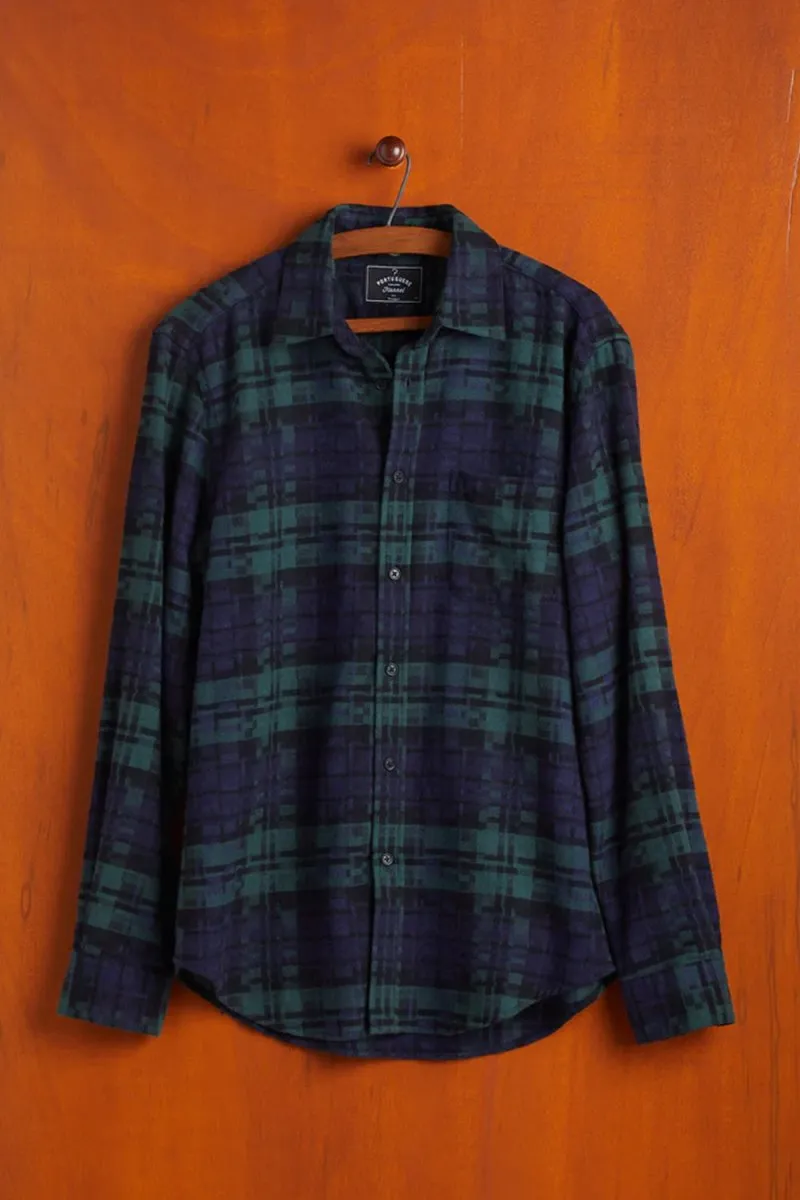 Portuguese Flannel Abstract Blackwatch ESP Shirt (Black)