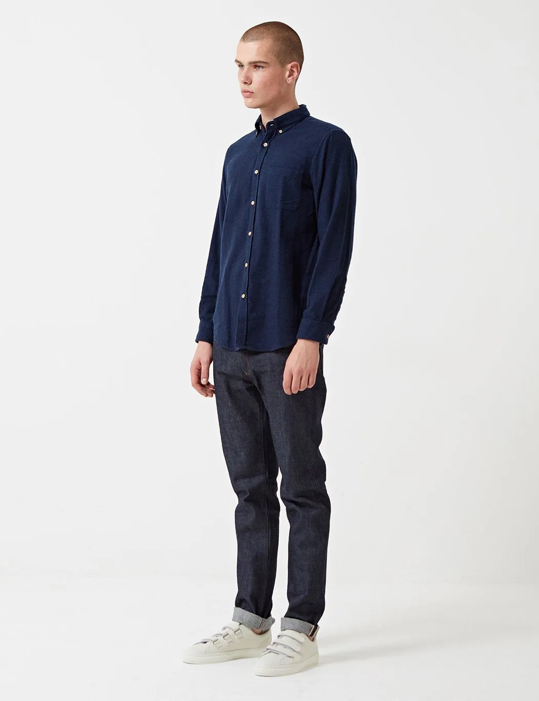 Portuguese Flannel Teca Shirt - Navy