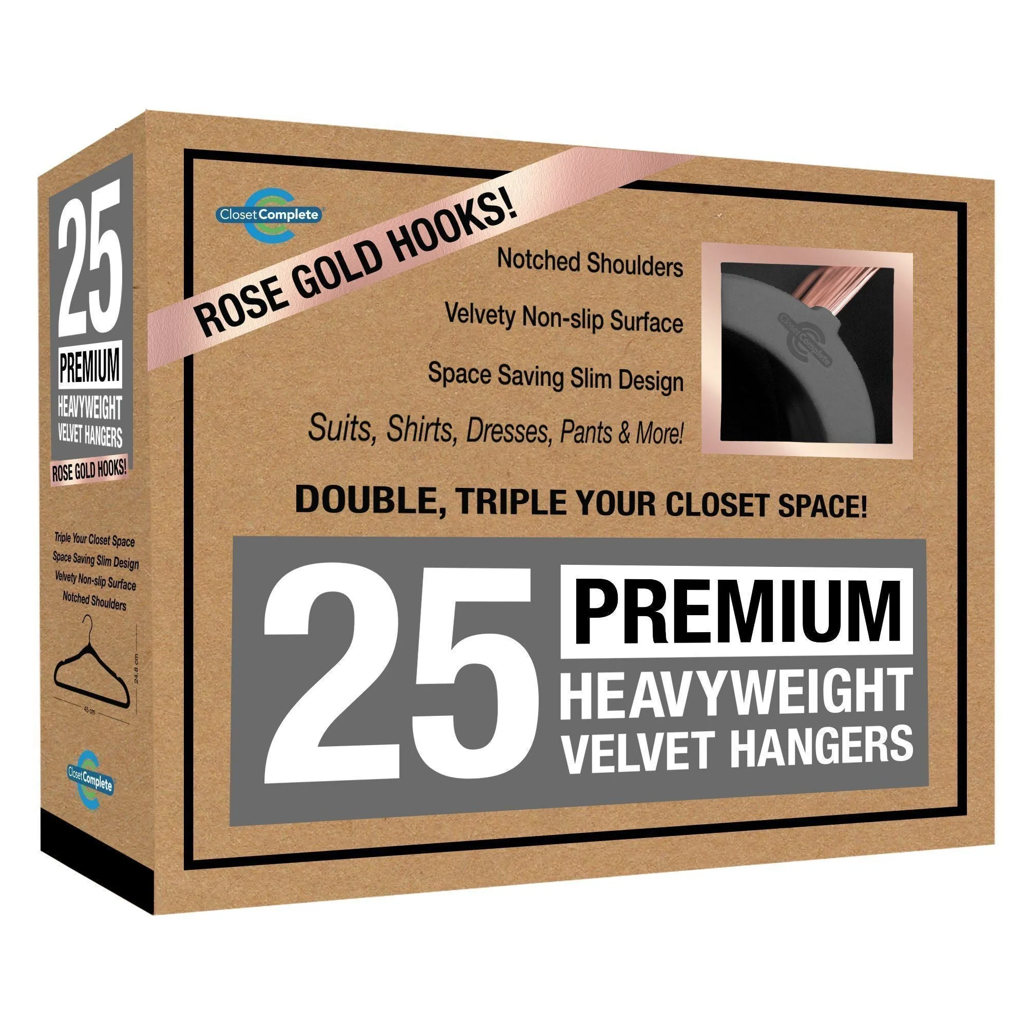 Premium Heavyweight 80g Velvet Suit Hangers