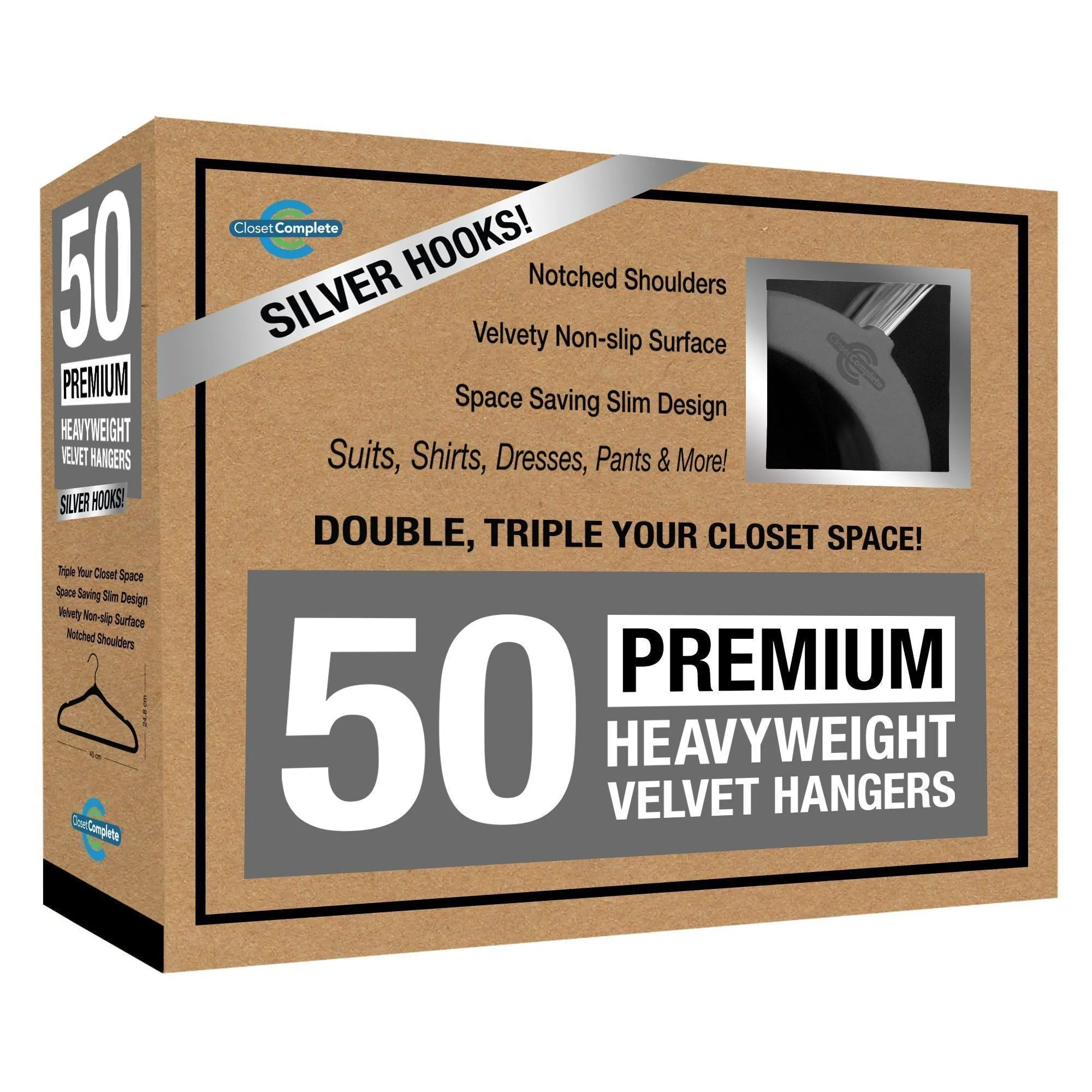 Premium Heavyweight 80g Velvet Suit Hangers