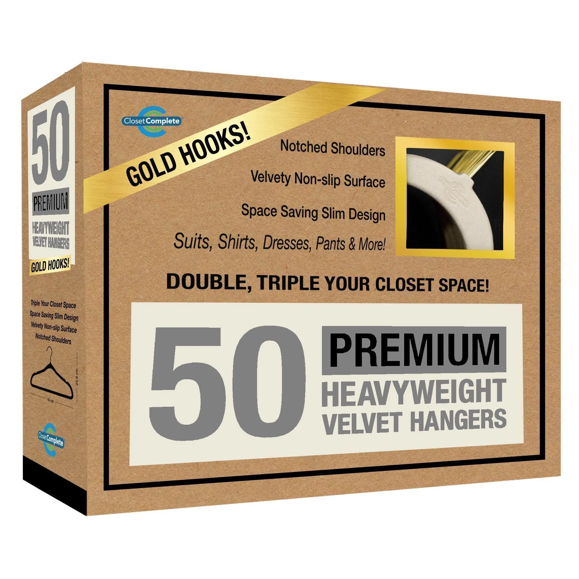 Premium Heavyweight 80g Velvet Suit Hangers