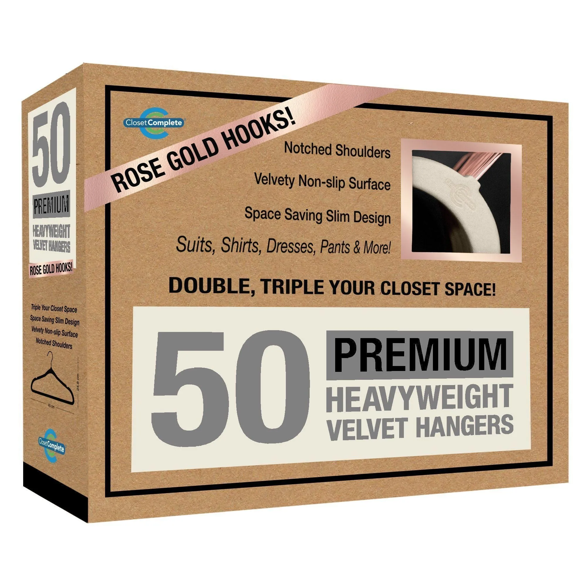 Premium Heavyweight 80g Velvet Suit Hangers