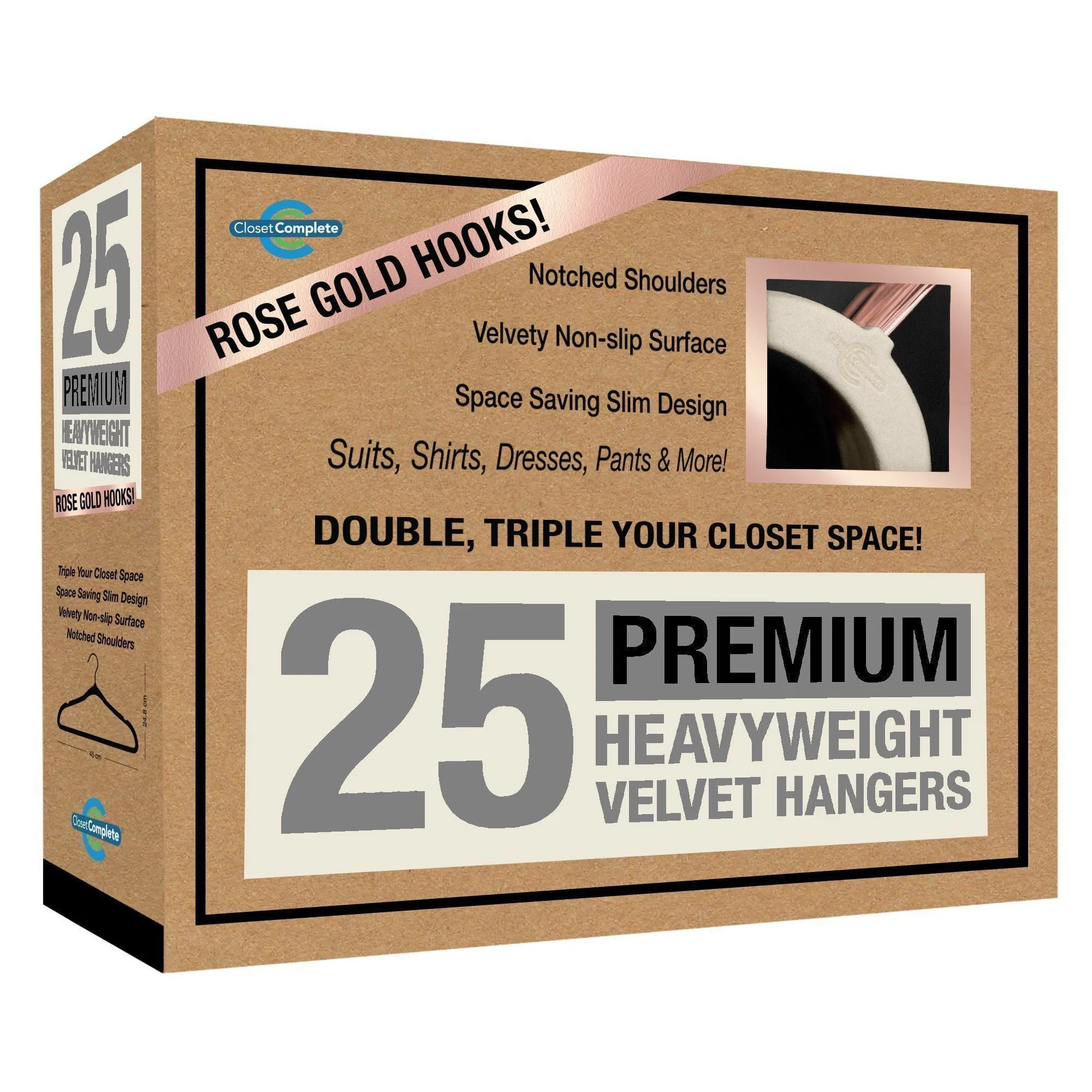 Premium Heavyweight 80g Velvet Suit Hangers