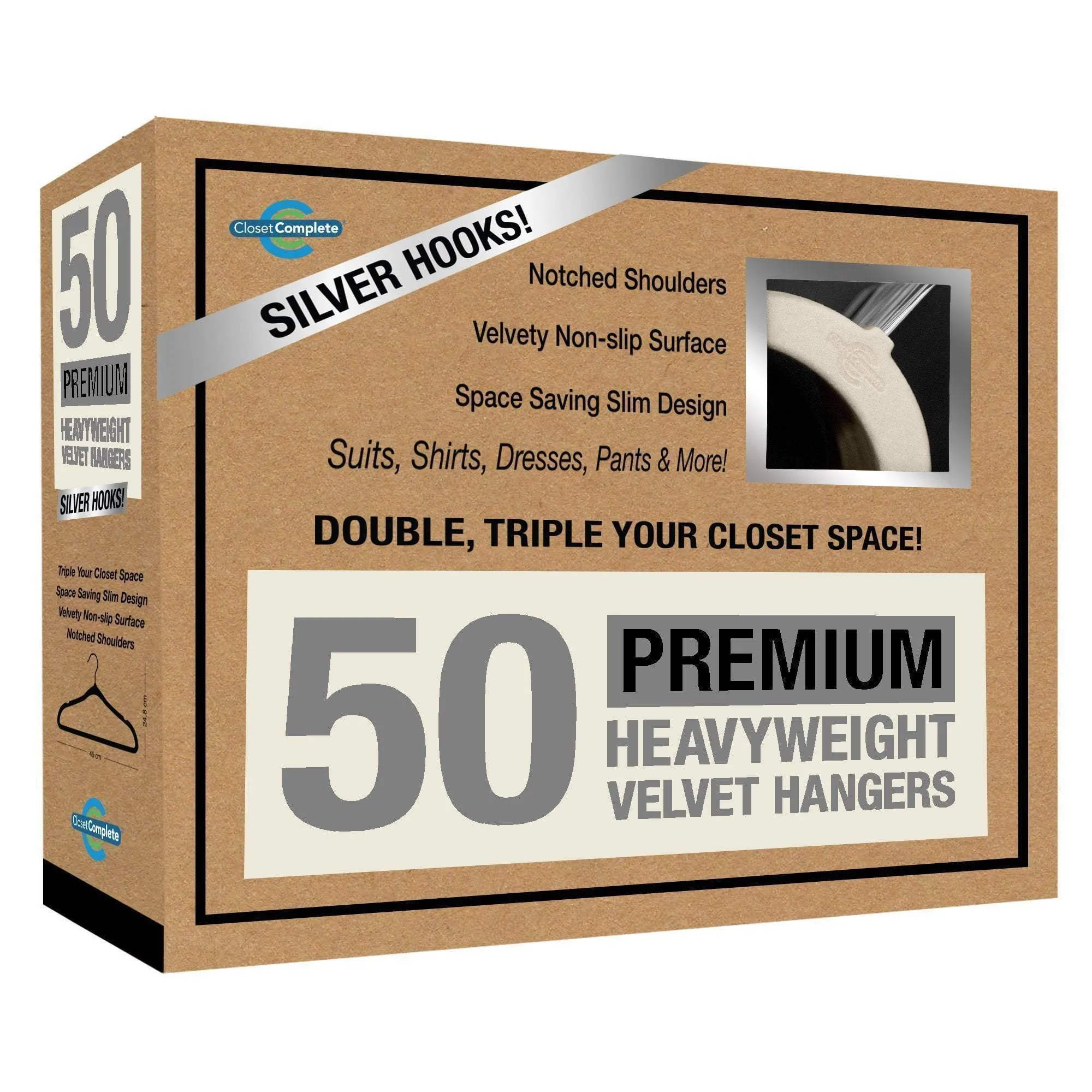 Premium Heavyweight 80g Velvet Suit Hangers