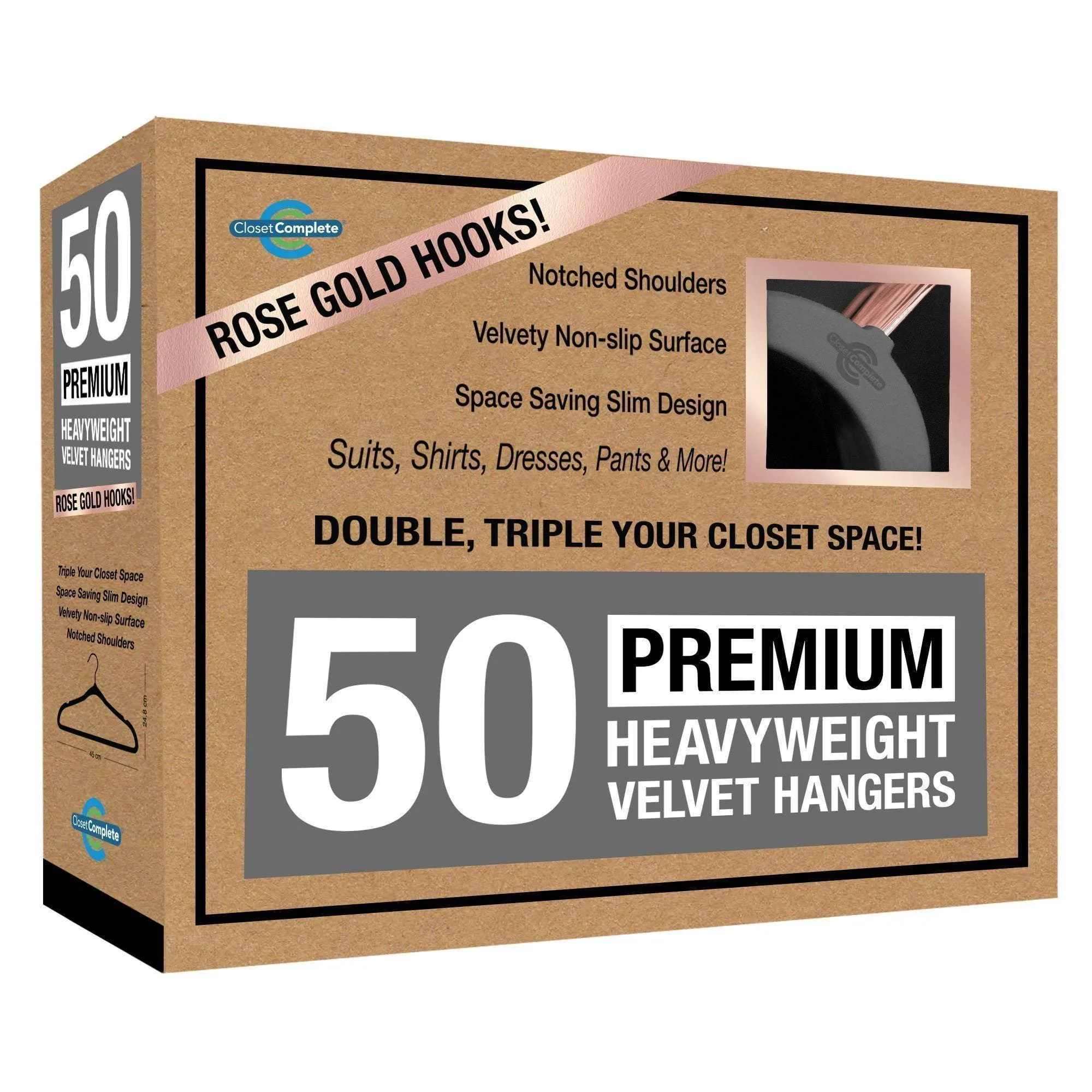 Premium Heavyweight 80g Velvet Suit Hangers