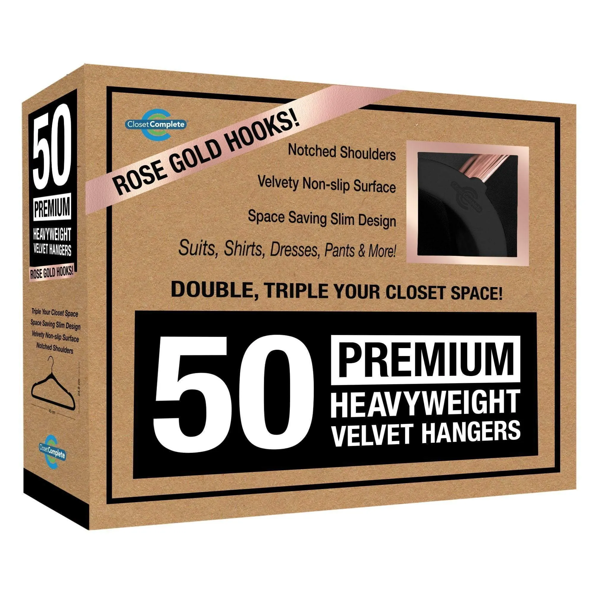 Premium Heavyweight 80g Velvet Suit Hangers