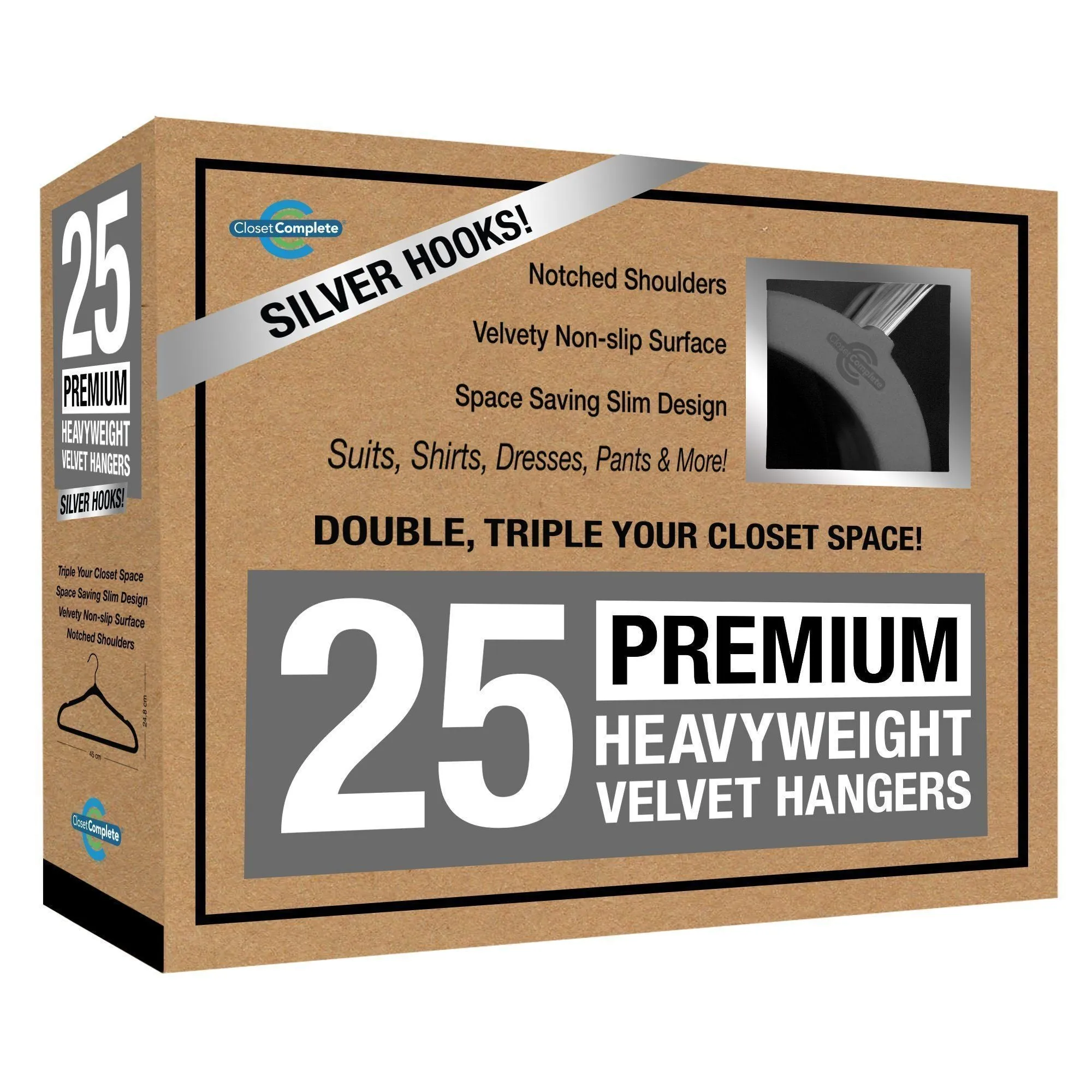 Premium Heavyweight 80g Velvet Suit Hangers