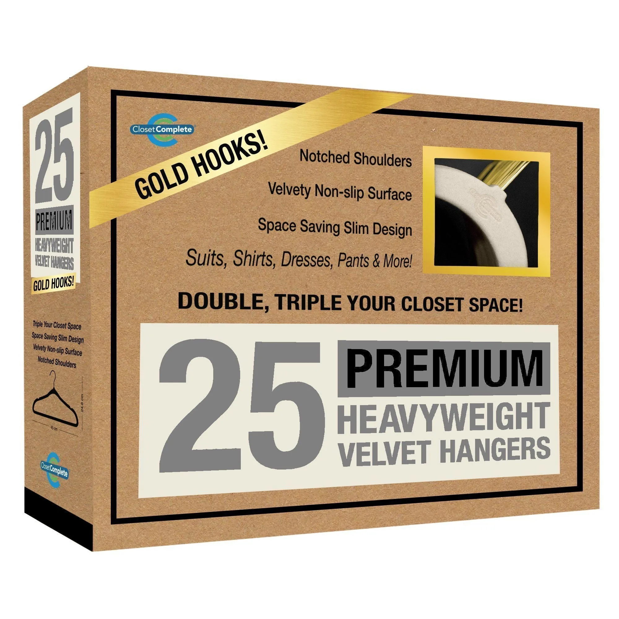 Premium Heavyweight 80g Velvet Suit Hangers