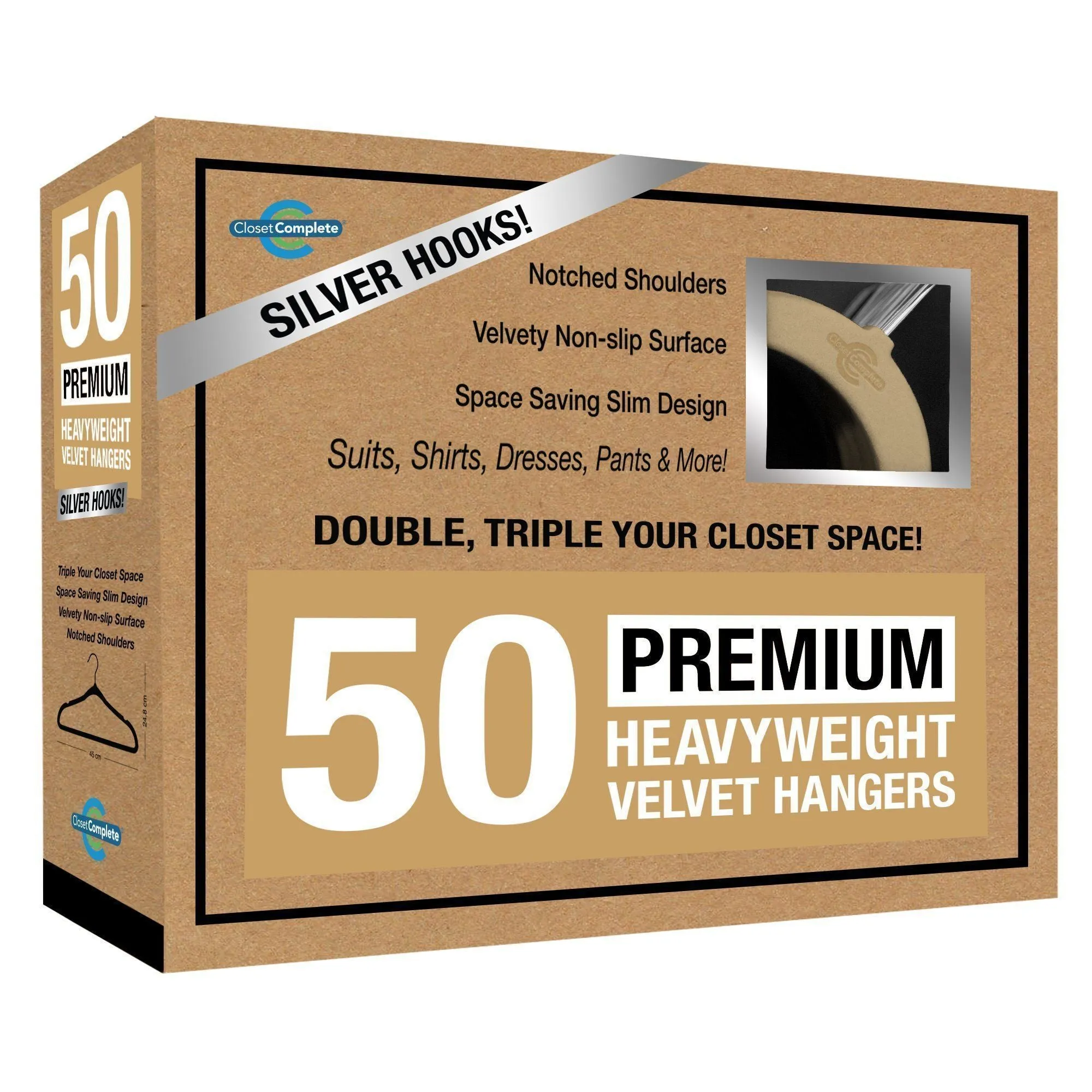 Premium Heavyweight 80g Velvet Suit Hangers