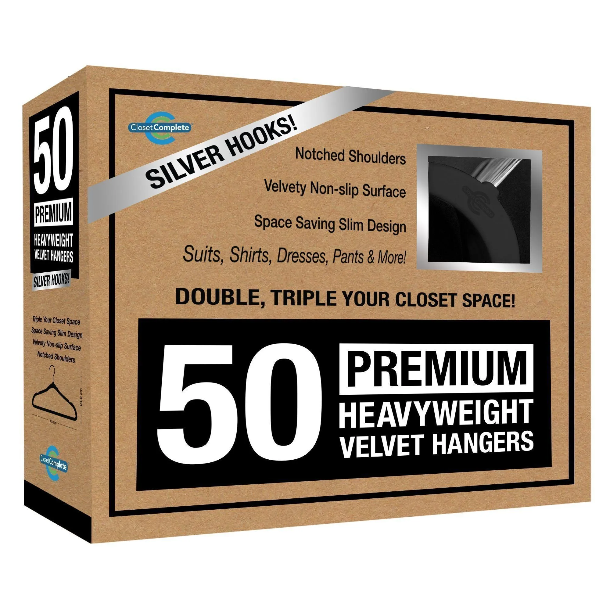 Premium Heavyweight 80g Velvet Suit Hangers