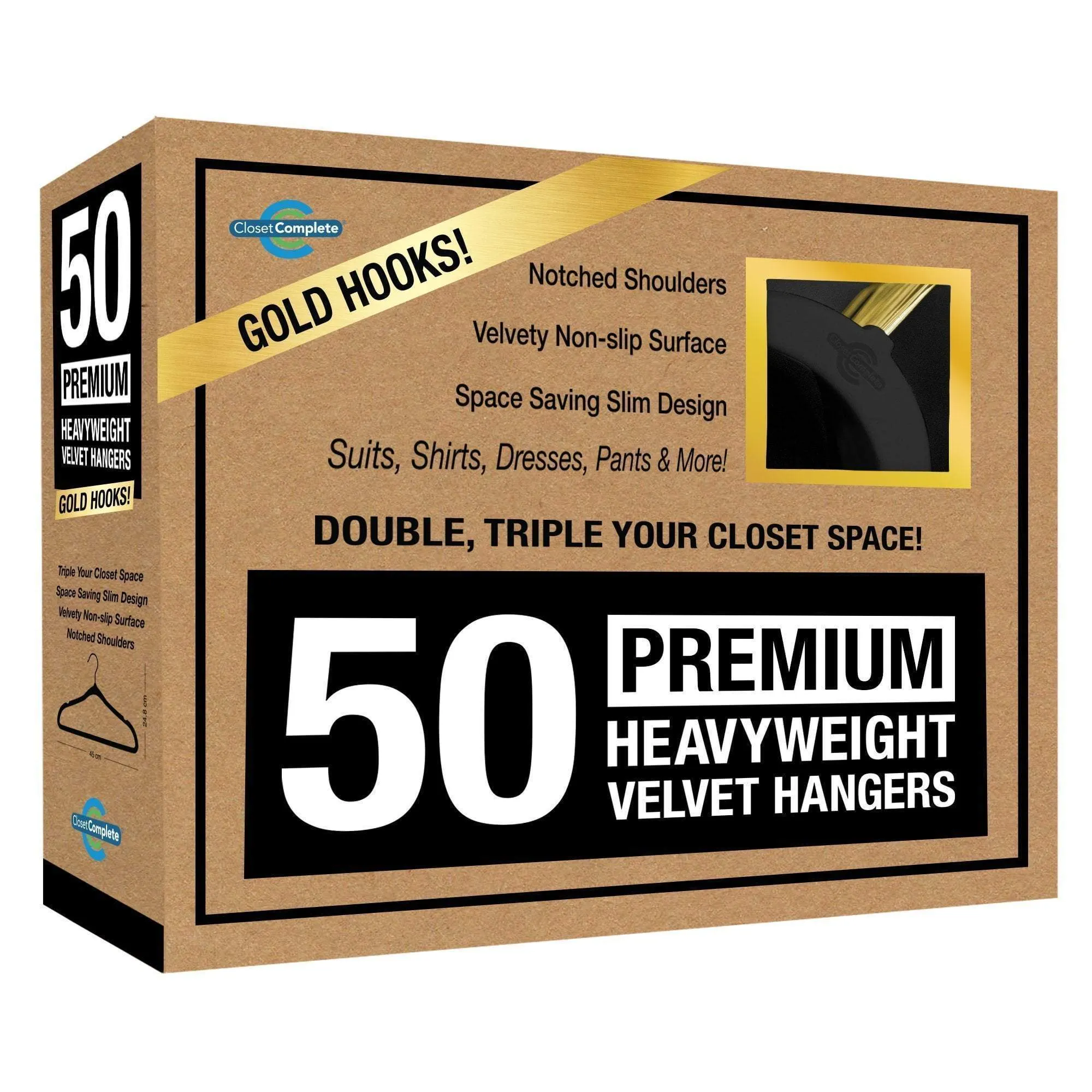 Premium Heavyweight 80g Velvet Suit Hangers