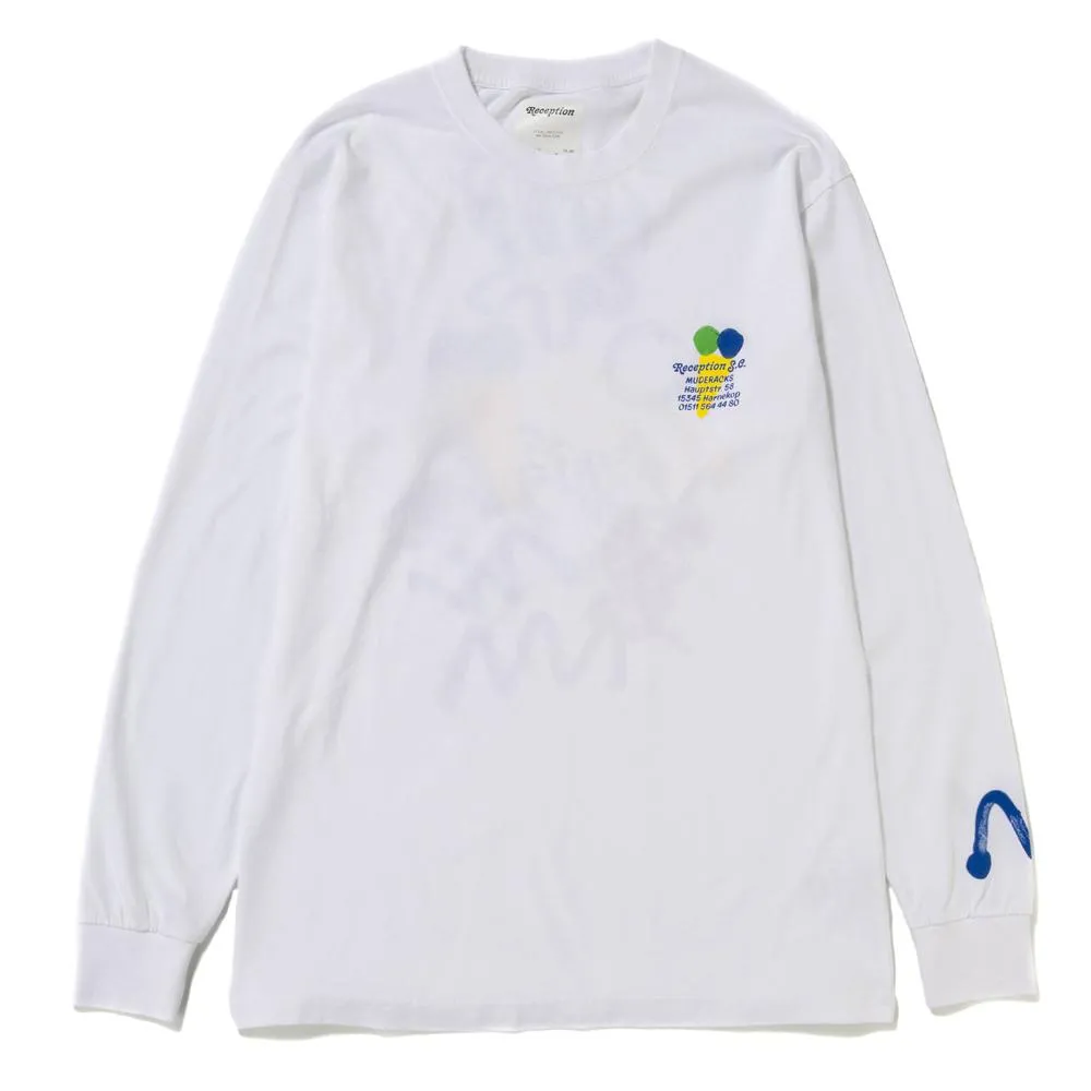 Reception S.C. Muderacks Long Sleeve T-shirt / White