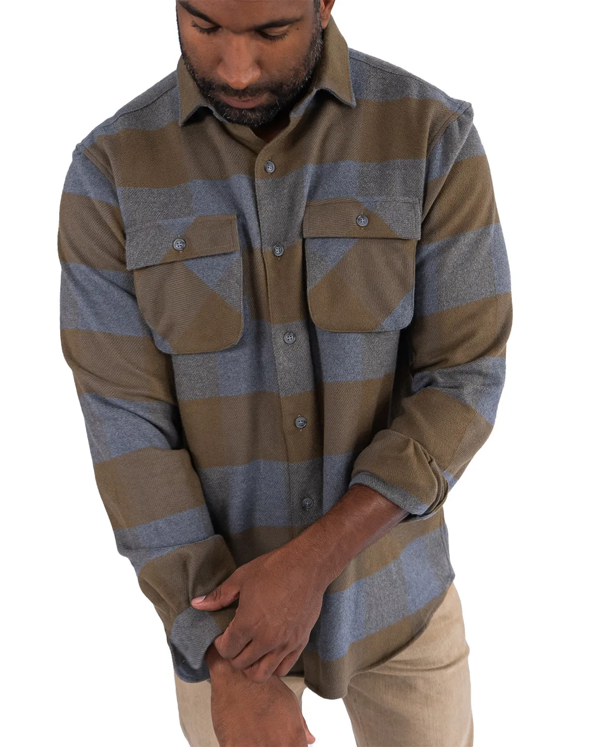 Relaxed Flannel, Caper Green