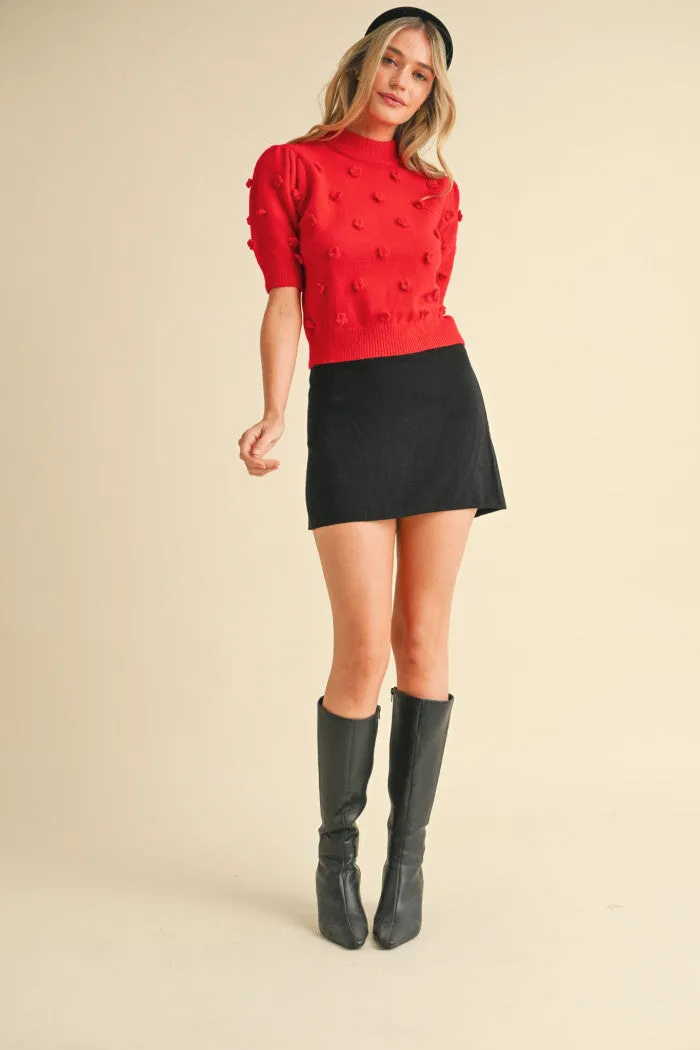 Rosette Sweater - Red