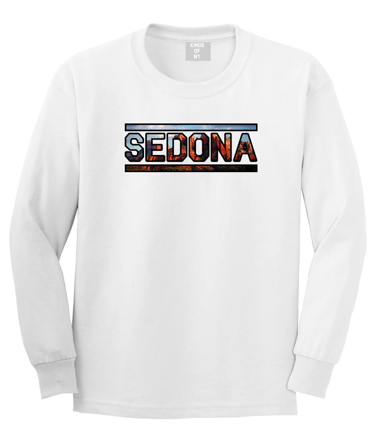 Sedona Red Rock Mountains Mens Long Sleeve T-Shirt