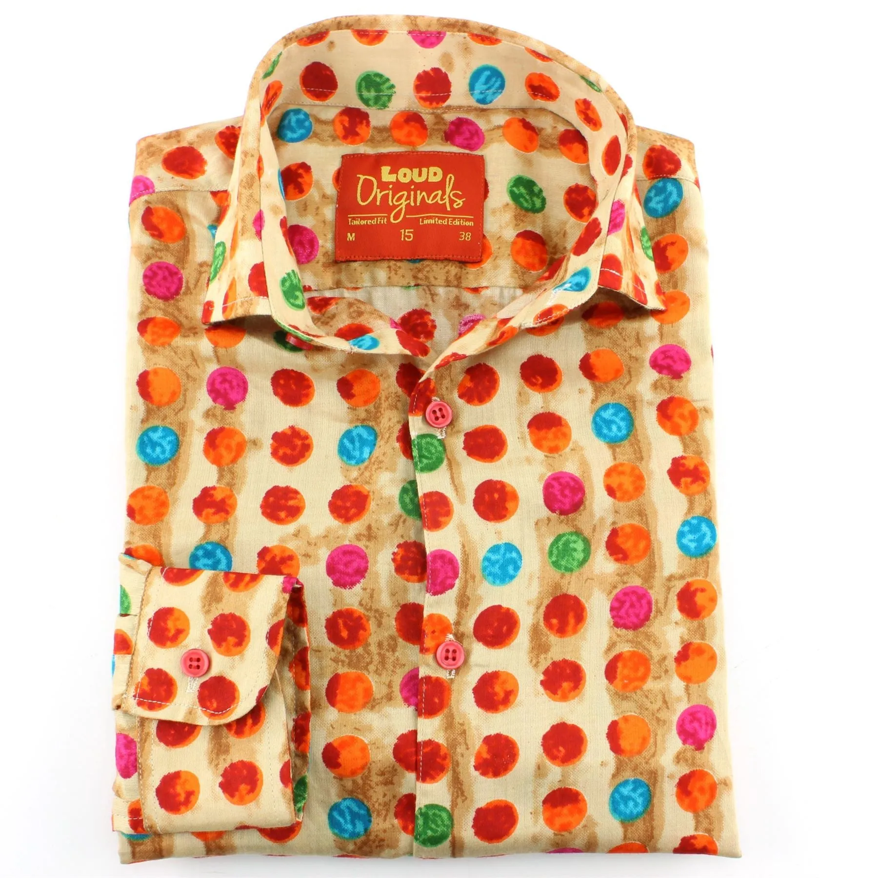 Tailored Fit Long Sleeve Shirt - Multi Dotty