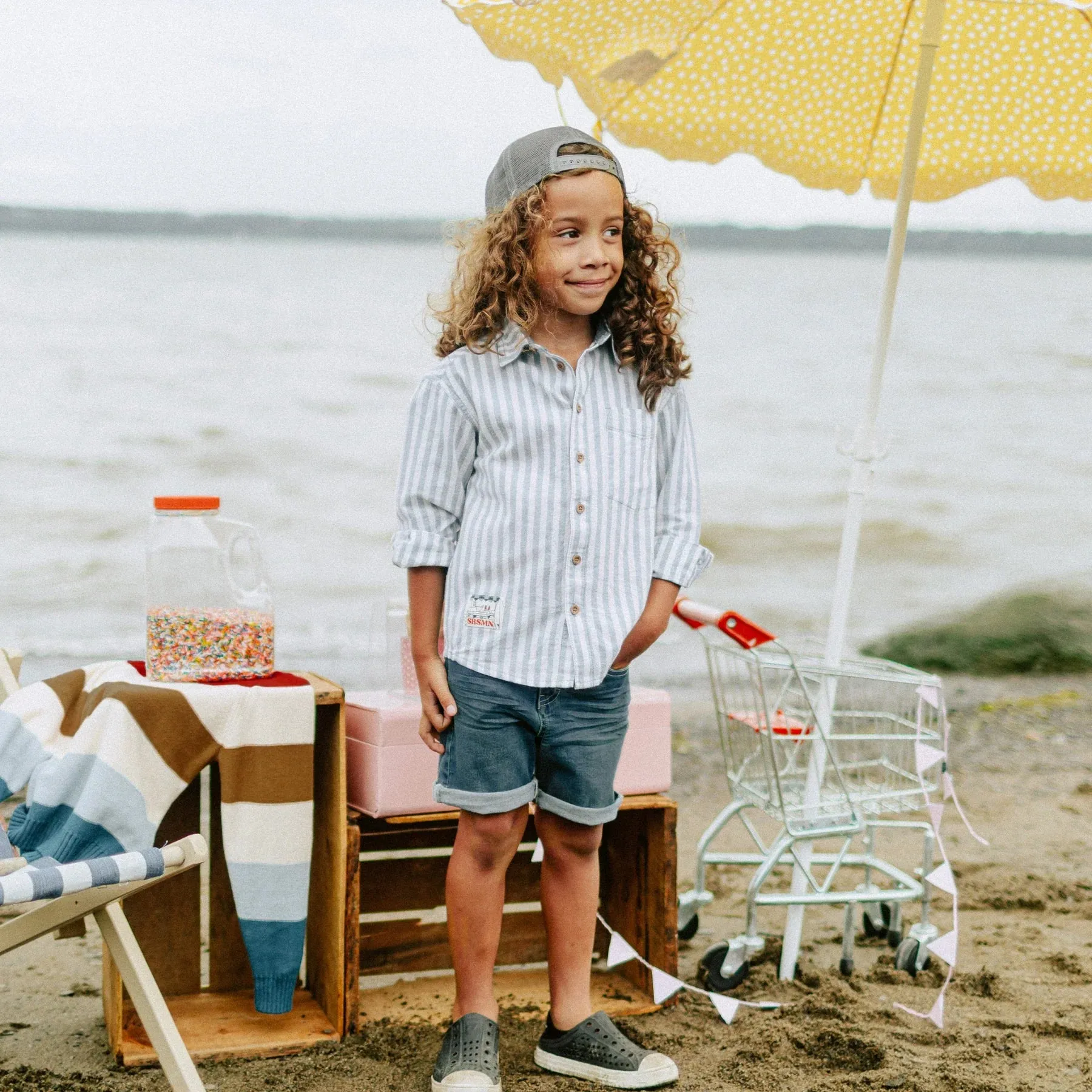 The Ollie Striped Button-Down Shirt - KIDS