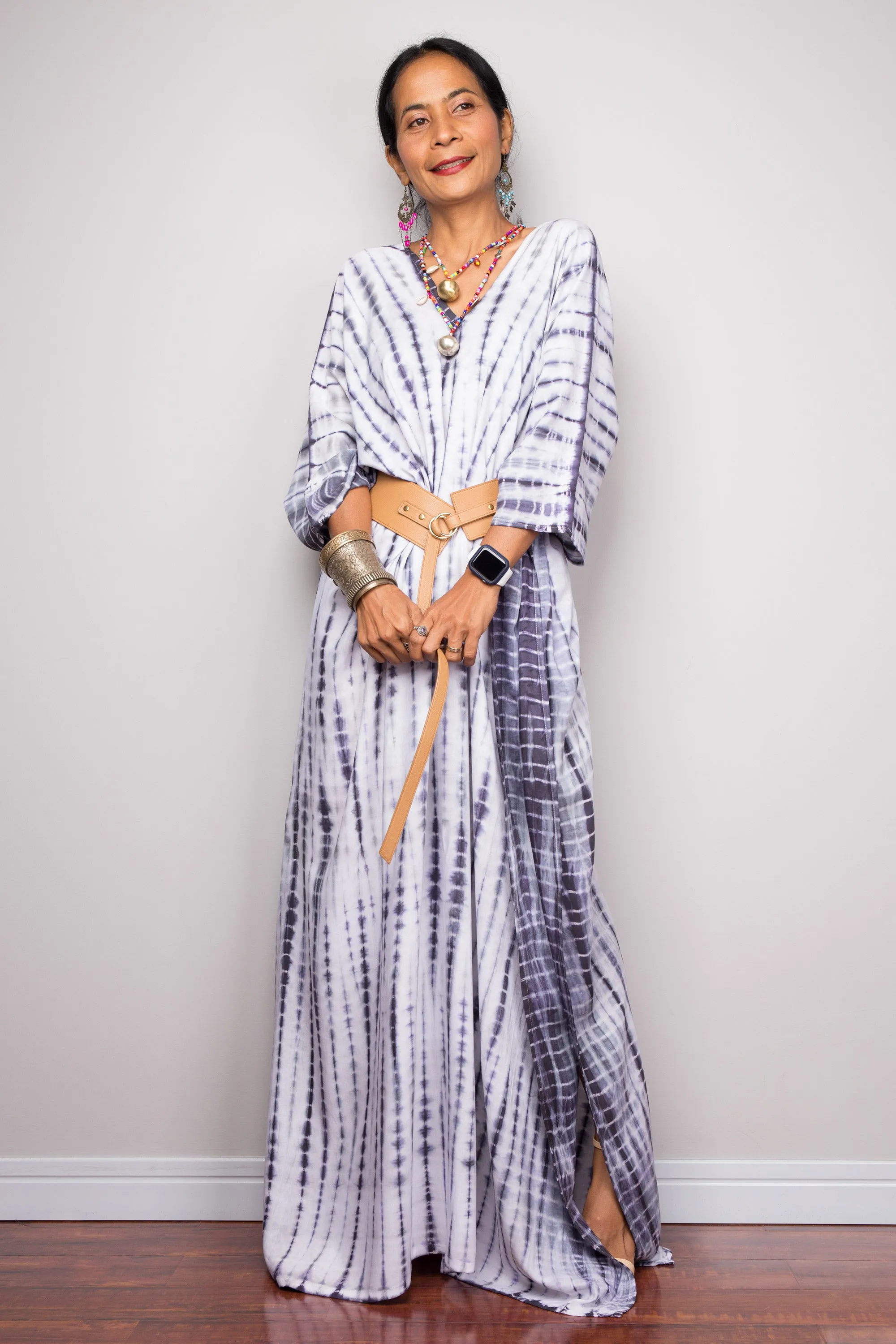 Tie dye kaftan, Beach dress, Long Maxi dress, resort Kaftan, Summer kaftan, Loungewear