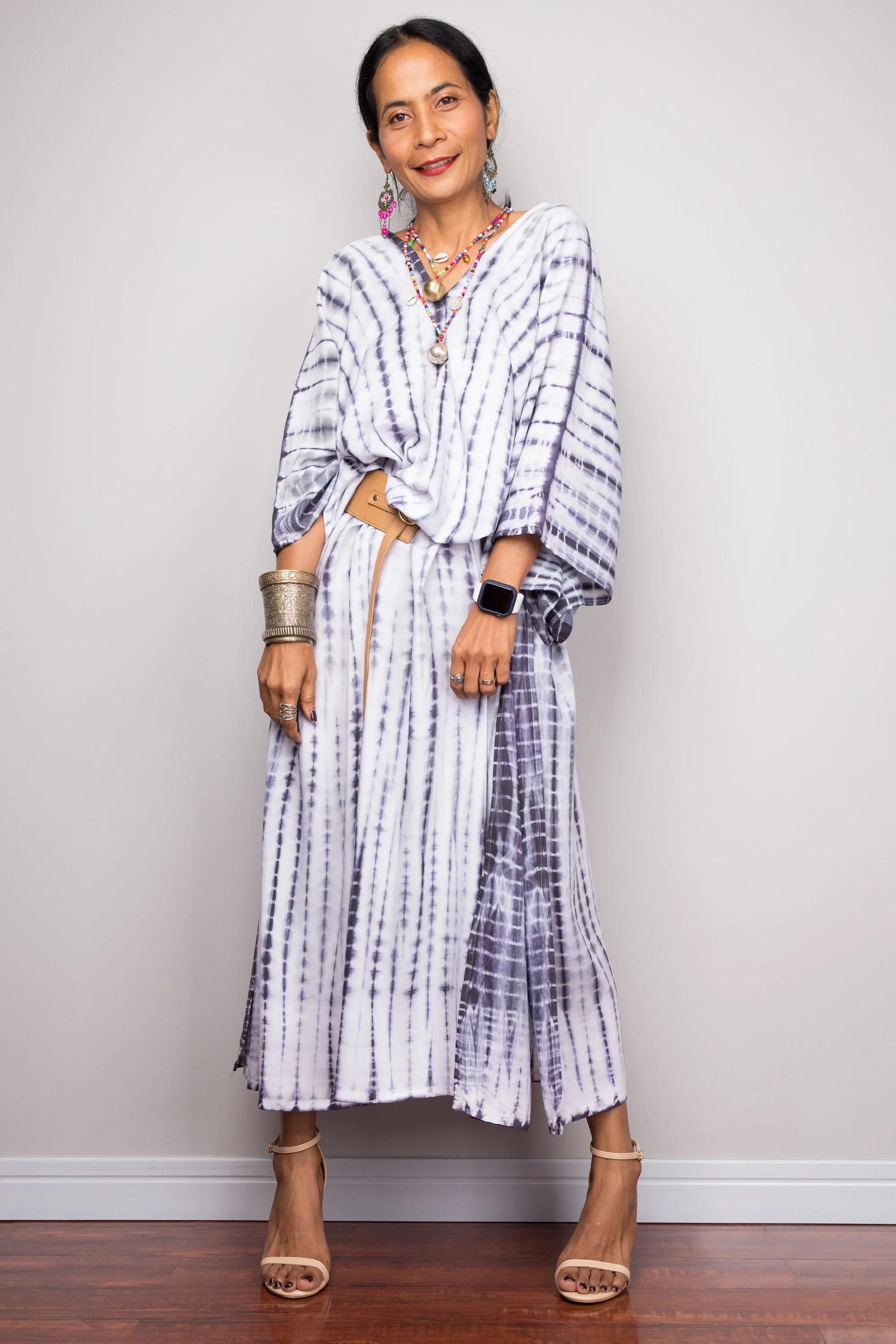 Tie dye kaftan, Beach dress, Long Maxi dress, resort Kaftan, Summer kaftan, Loungewear