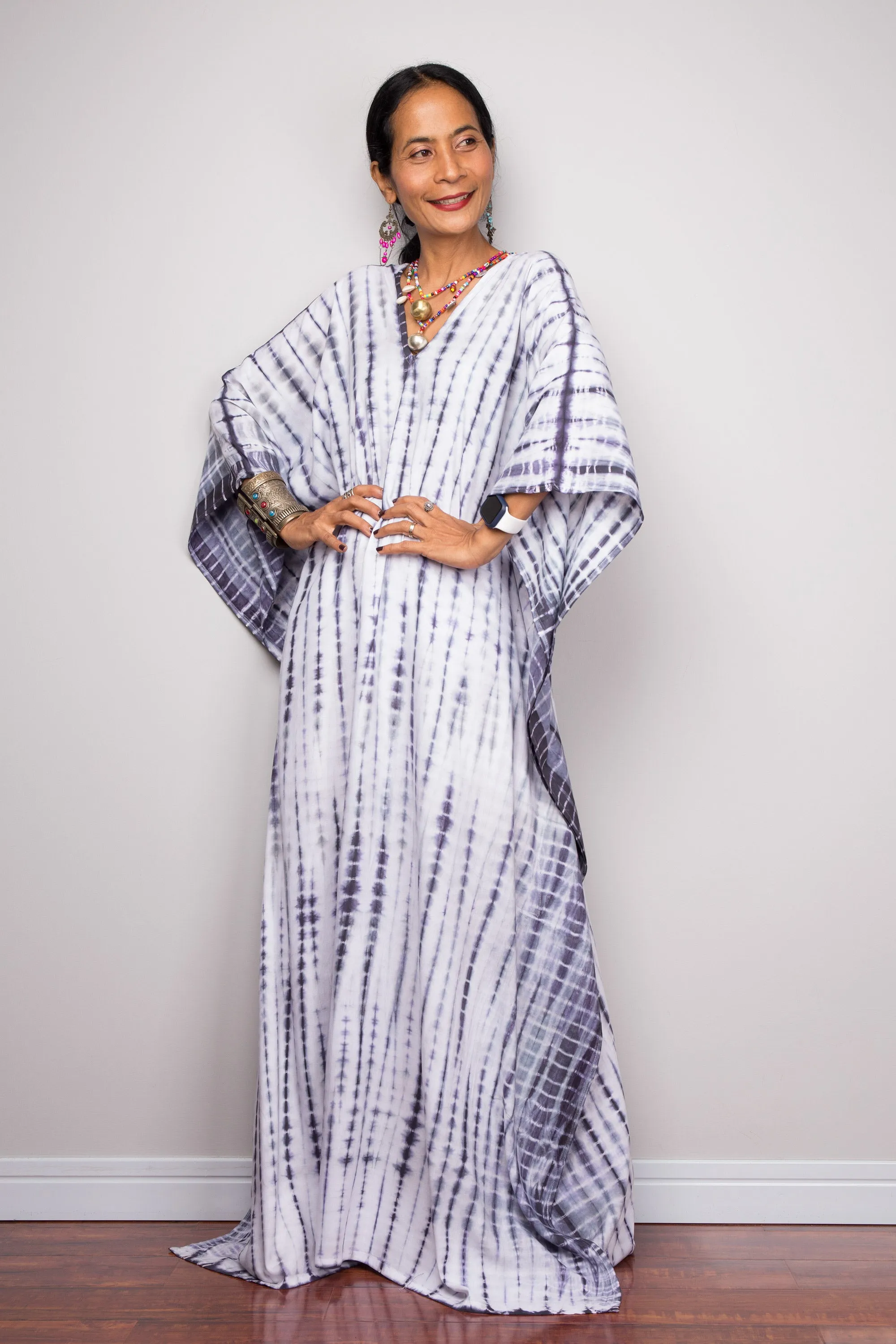 Tie dye kaftan, Beach dress, Long Maxi dress, resort Kaftan, Summer kaftan, Loungewear