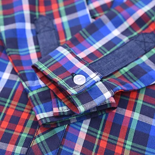 Toddler Boy Long Sleeve Blue/Red Plaid Flannel Shirt