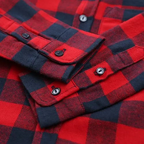 Toddler Boy Long Sleeve Red Plaid Flannel Shirt