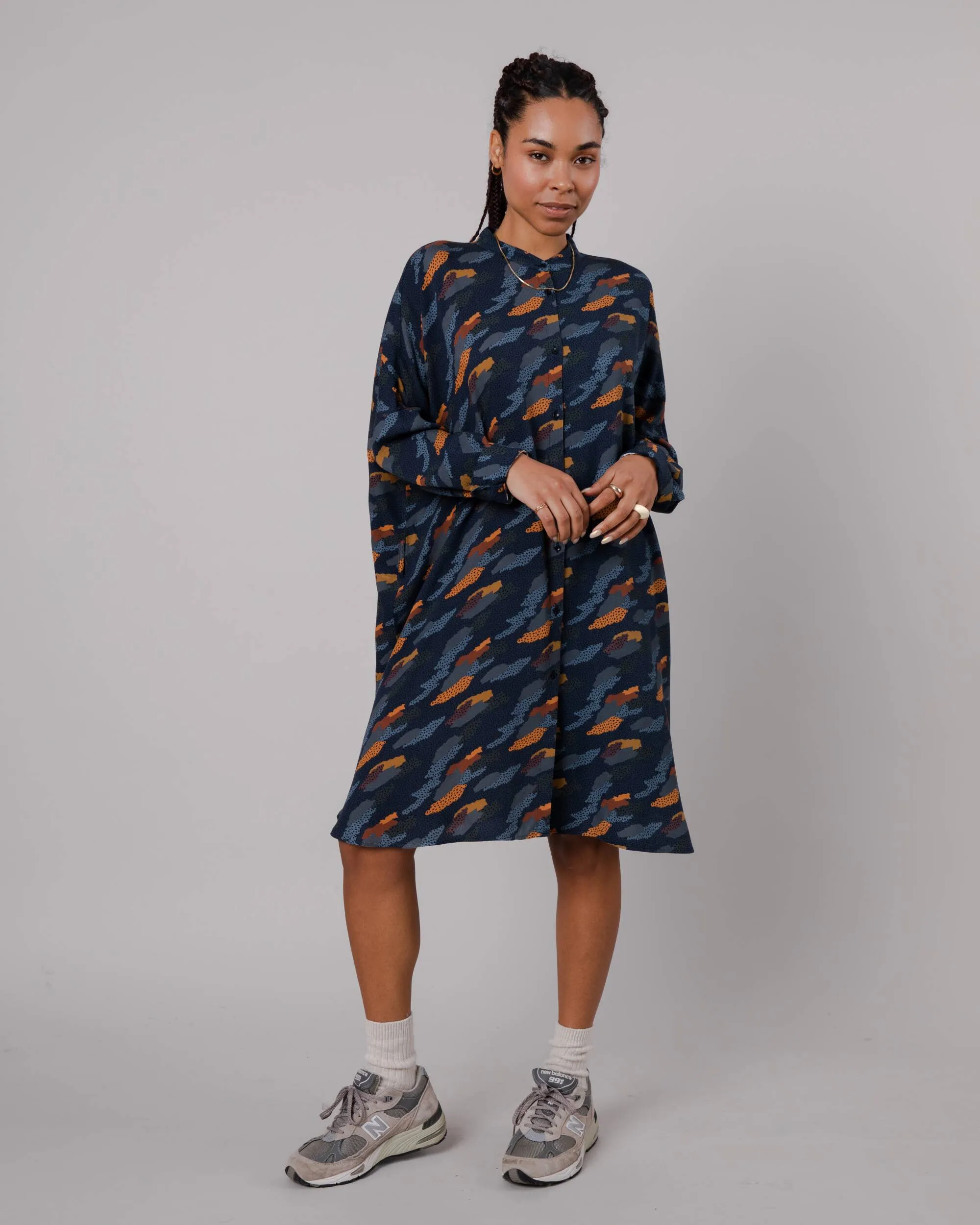 Ucon Palma Oversized Mao Dress Navy