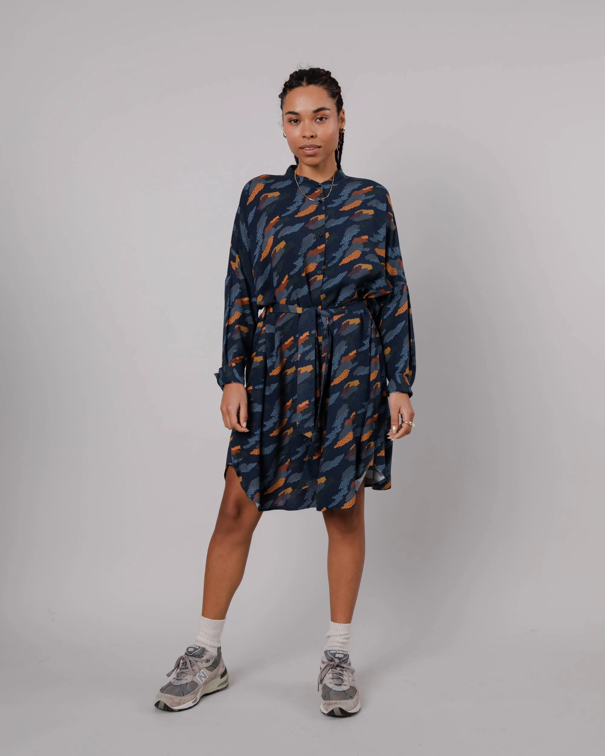 Ucon Palma Oversized Mao Dress Navy