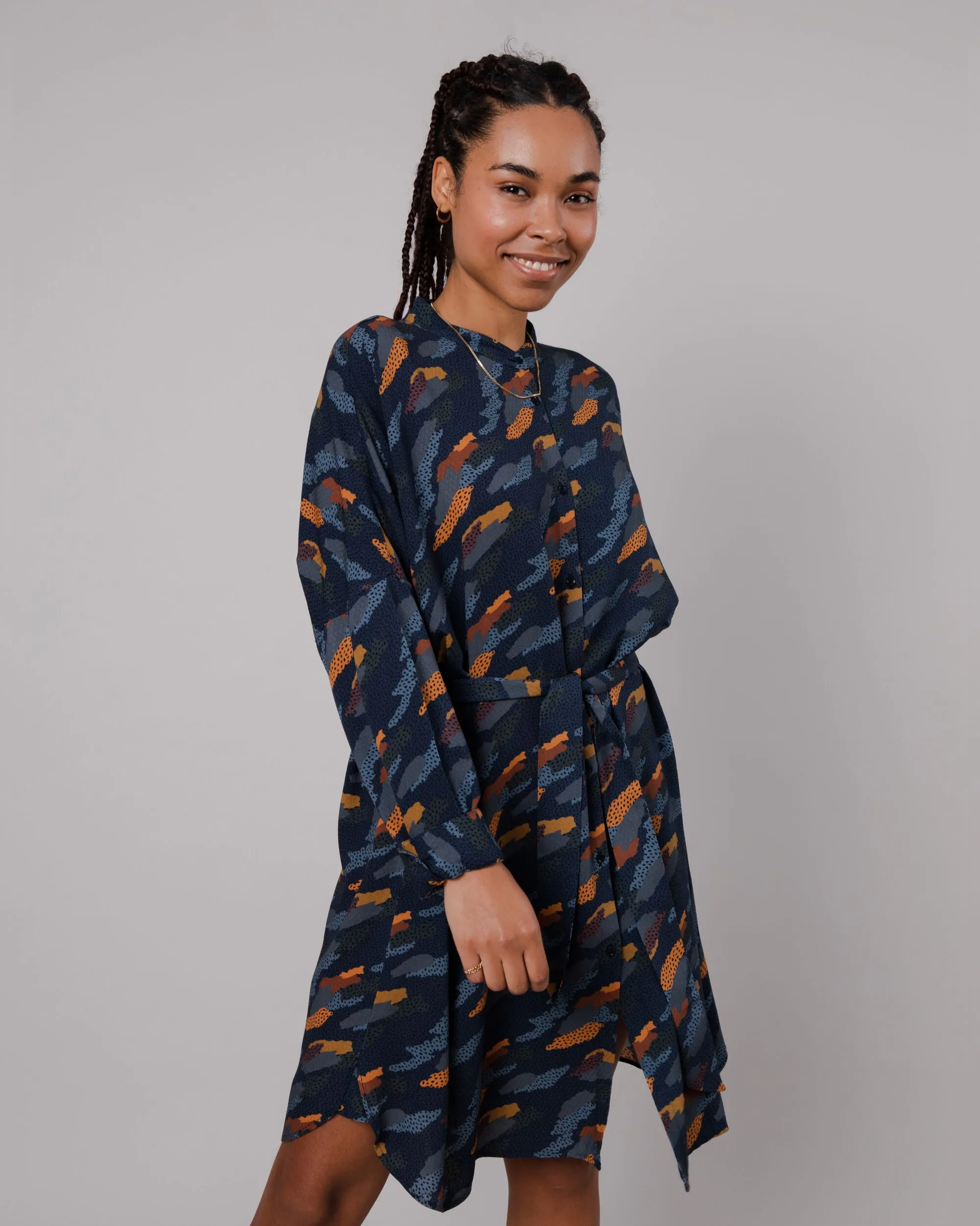 Ucon Palma Oversized Mao Dress Navy