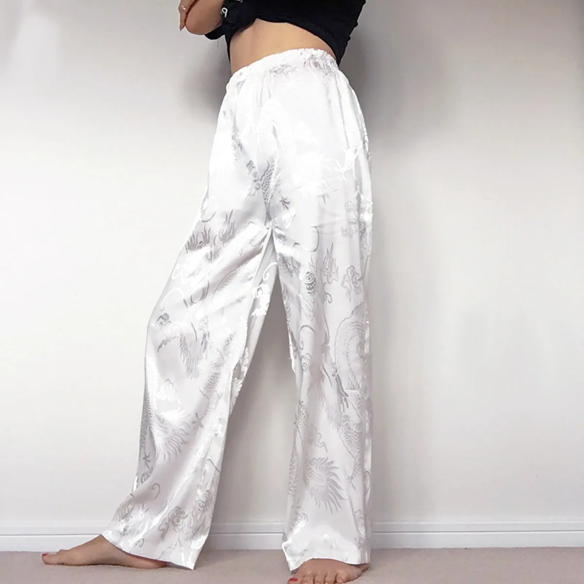 UNISEX DRAGON SILK TROUSERS