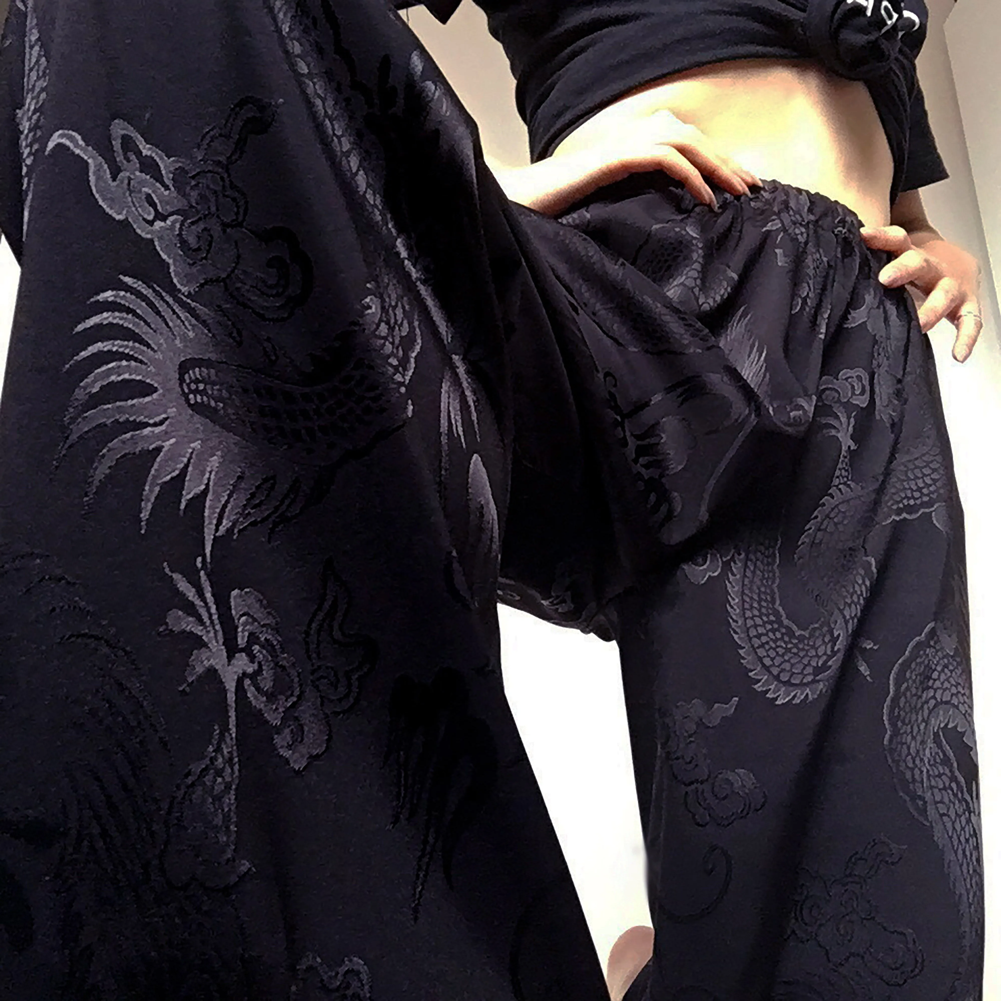 UNISEX DRAGON SILK TROUSERS