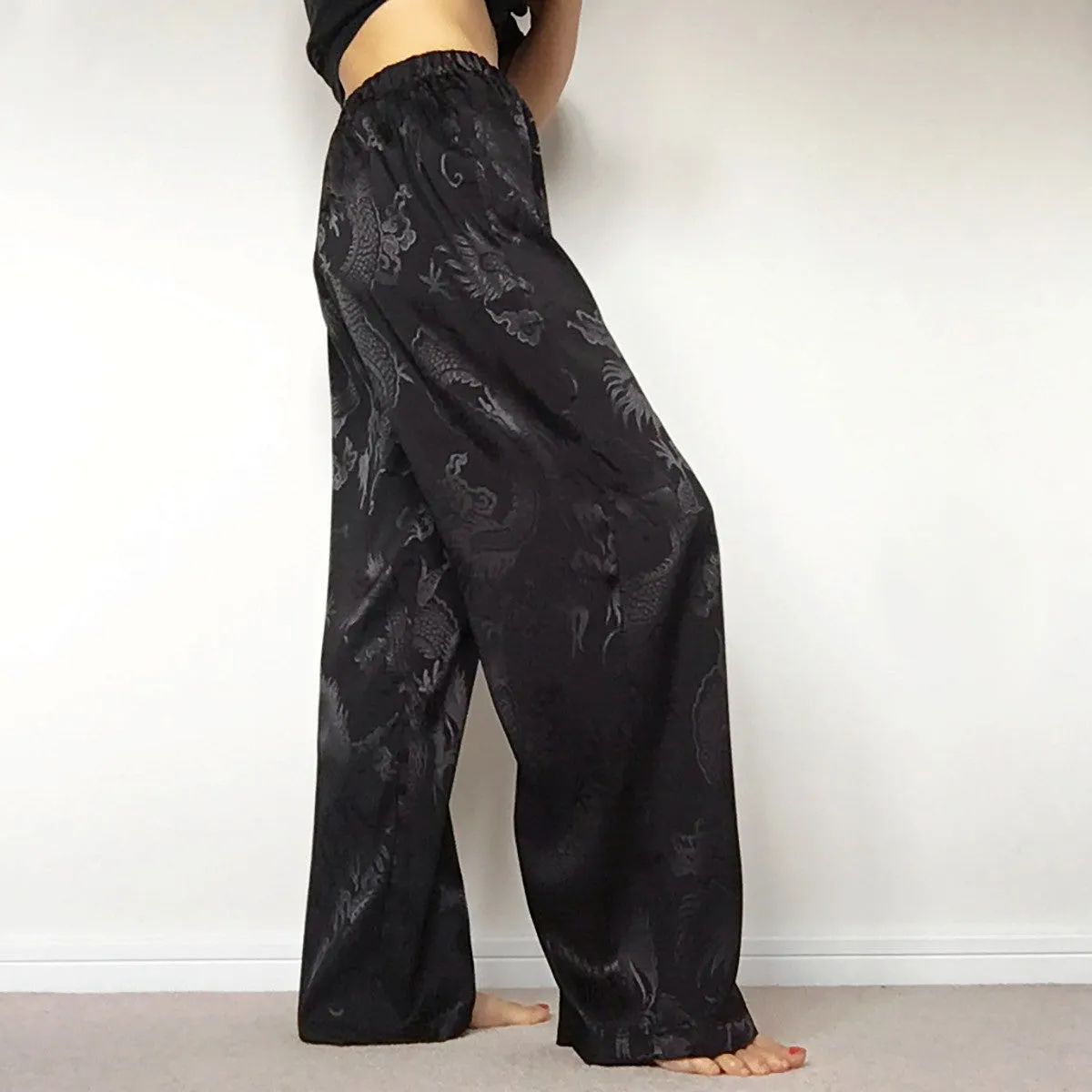 UNISEX DRAGON SILK TROUSERS