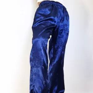 UNISEX SILK BLUE ORIENTAL TROUSERS