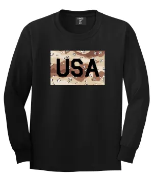 USA Desert Camo Army Mens Long Sleeve T-Shirt