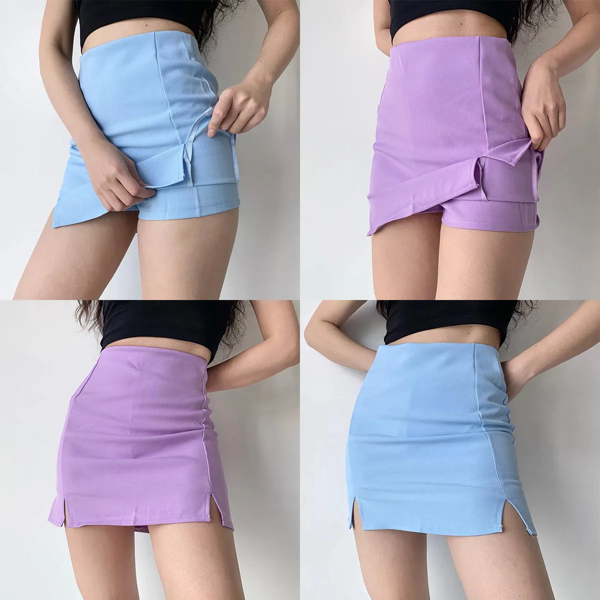 Wenkouban - Leyla Double Split Skirt