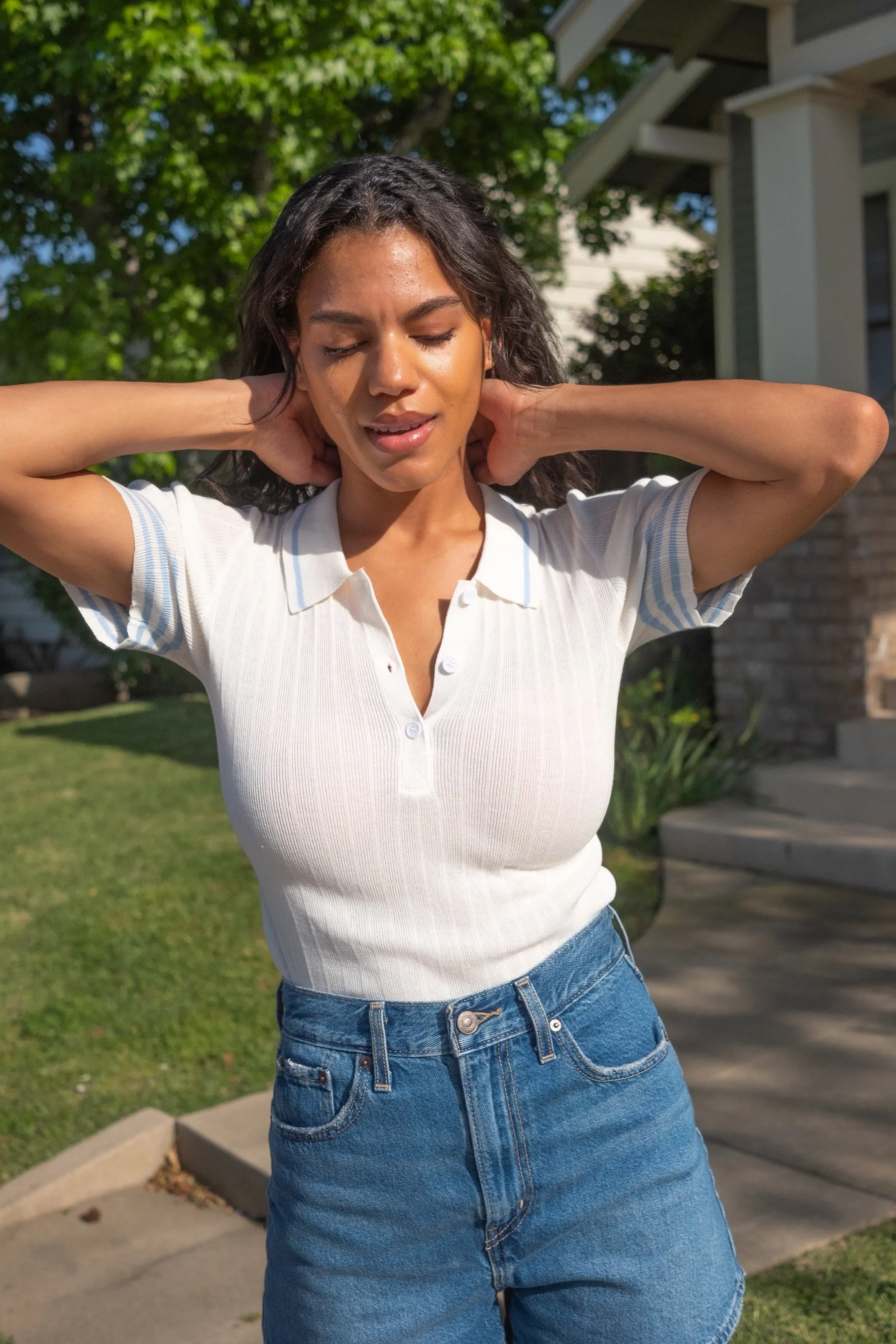 White Bruna Knit Top