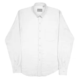 White Helium Double Gauze Cotton Shirt